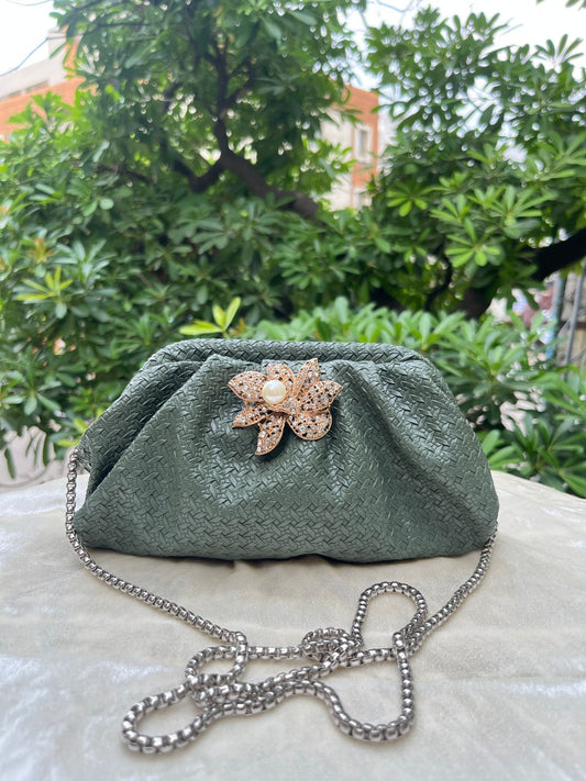 Fleuré – Luxury Woven Floral Clutch Bag | UK Bridal & Wedding Purse