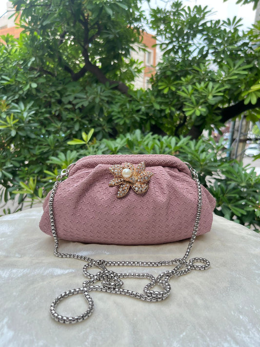 Fleuré – Luxury Woven Floral Clutch Bag | UK Bridal & Wedding Purse